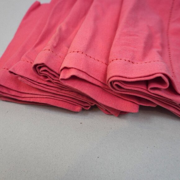 Set of 6 Now Designs Hemstitched Cloth Napkins in "Coral" - Picture 2 of 4